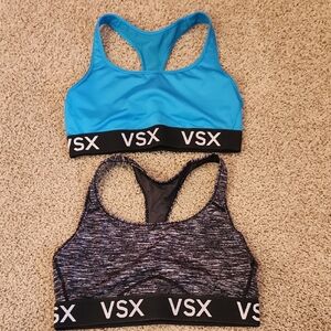 VSX Vibrant Blue and Classic Black Sports Bras